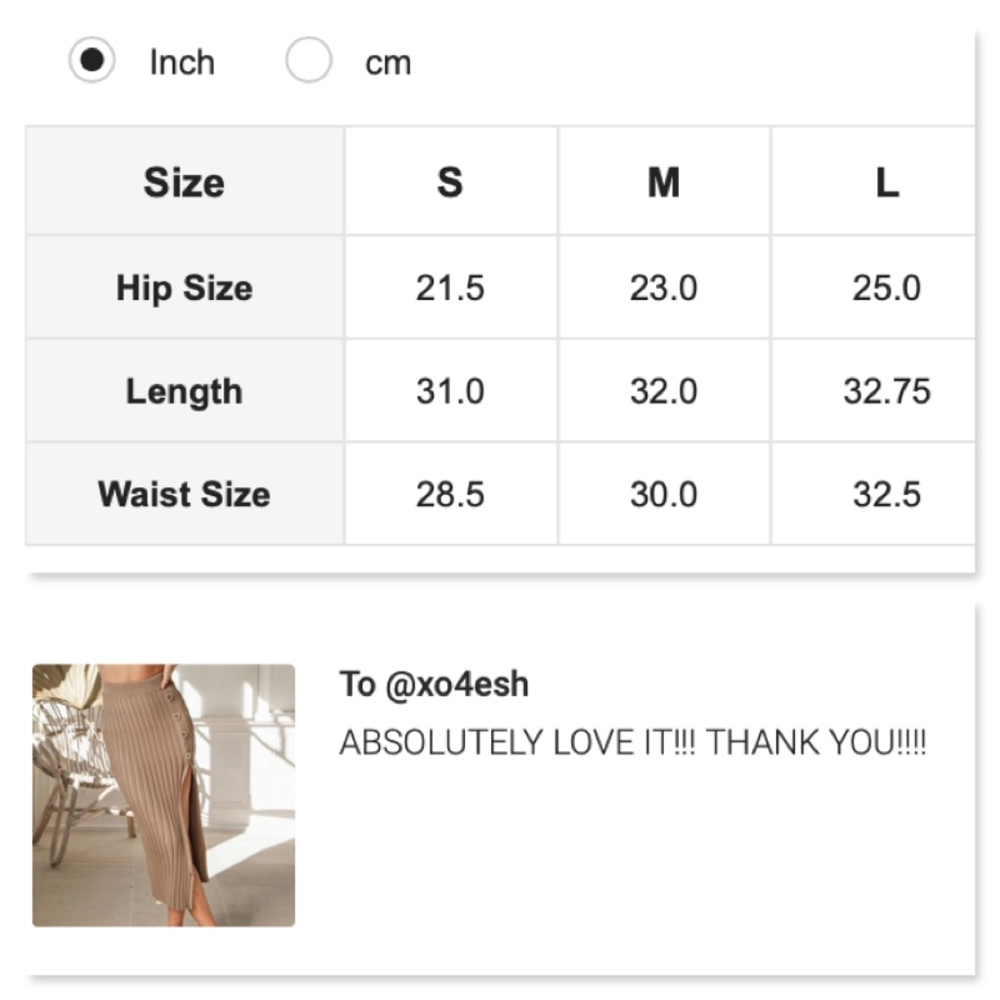 Khaki Rib Knit High Slit Buttoned Midi Skirt - Picture 8 of 9